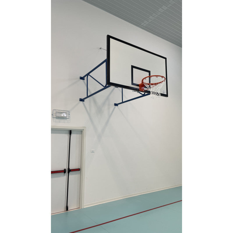 Impianto basket fisso a parete sbalzo cm.185 Art. B 657 per interno