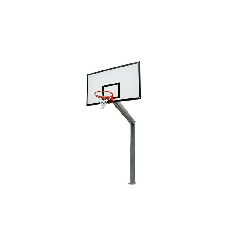 Impianto basket monotubolare rinforzato con piastra sbalzo da 220cm Art. B 651/3