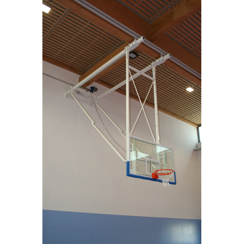 Impianto basket sollevabile a soffitto B 906 tabellone cristallo