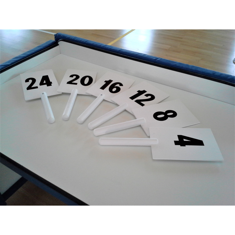 Serie di palette di 6 pezzi per pallacanestro, Palette 24 secondi Art. B 692/1