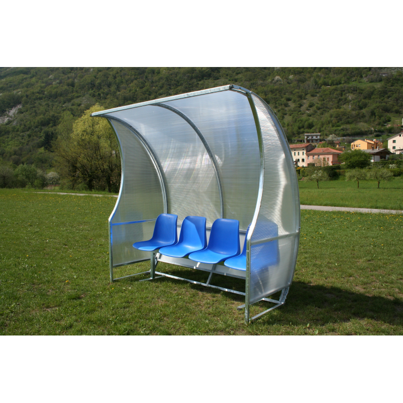 Panchina allenatori lunghezza m. 2 Acciaio Zincato A Caldo Art. F 751/2