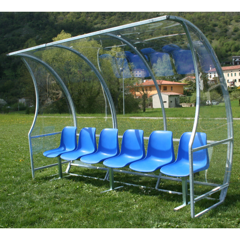 Panchina allenatori lunghezza m.3 Acciaio Zincato Art. F 752/3