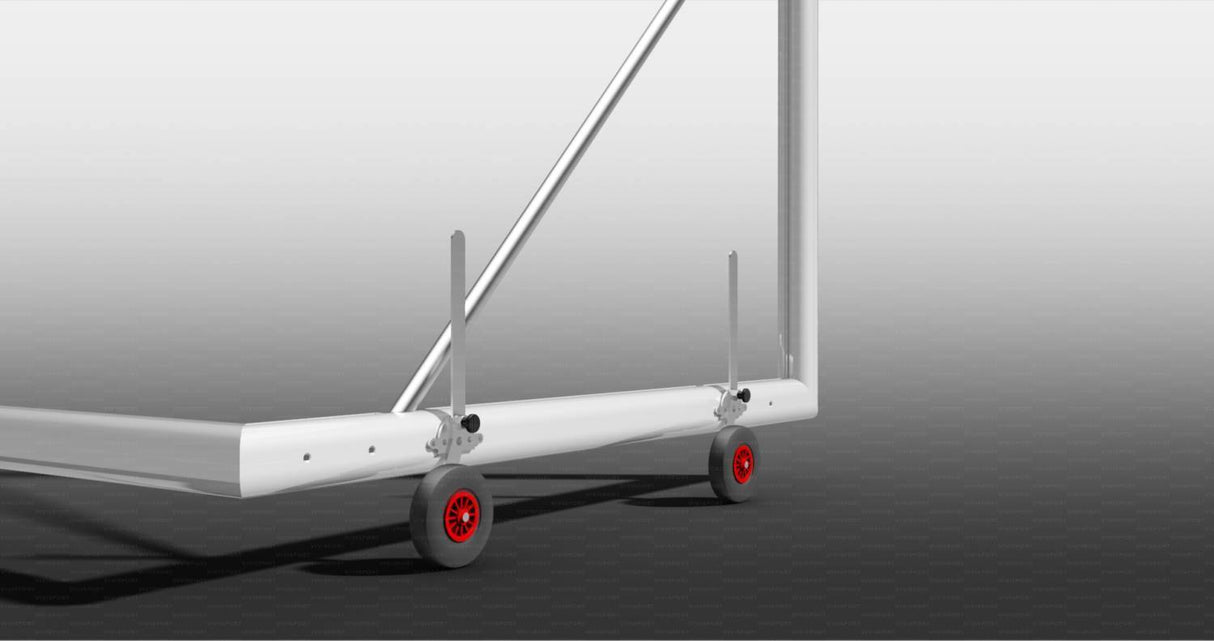 Kit 4 ruote sistema trasp. porta calcio trasportabile norme UNI Art6017