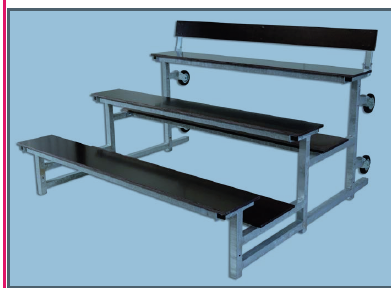 Tribuna da esterno Art. S07679 componibile da mt 10 (come articolo S07678 da interno)