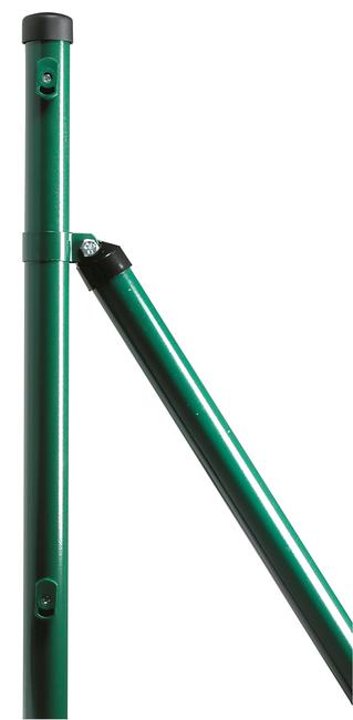 Saetta tonda verniciata verde diametro 6 cm, h 2,60 mt. Centro reti art. 03157