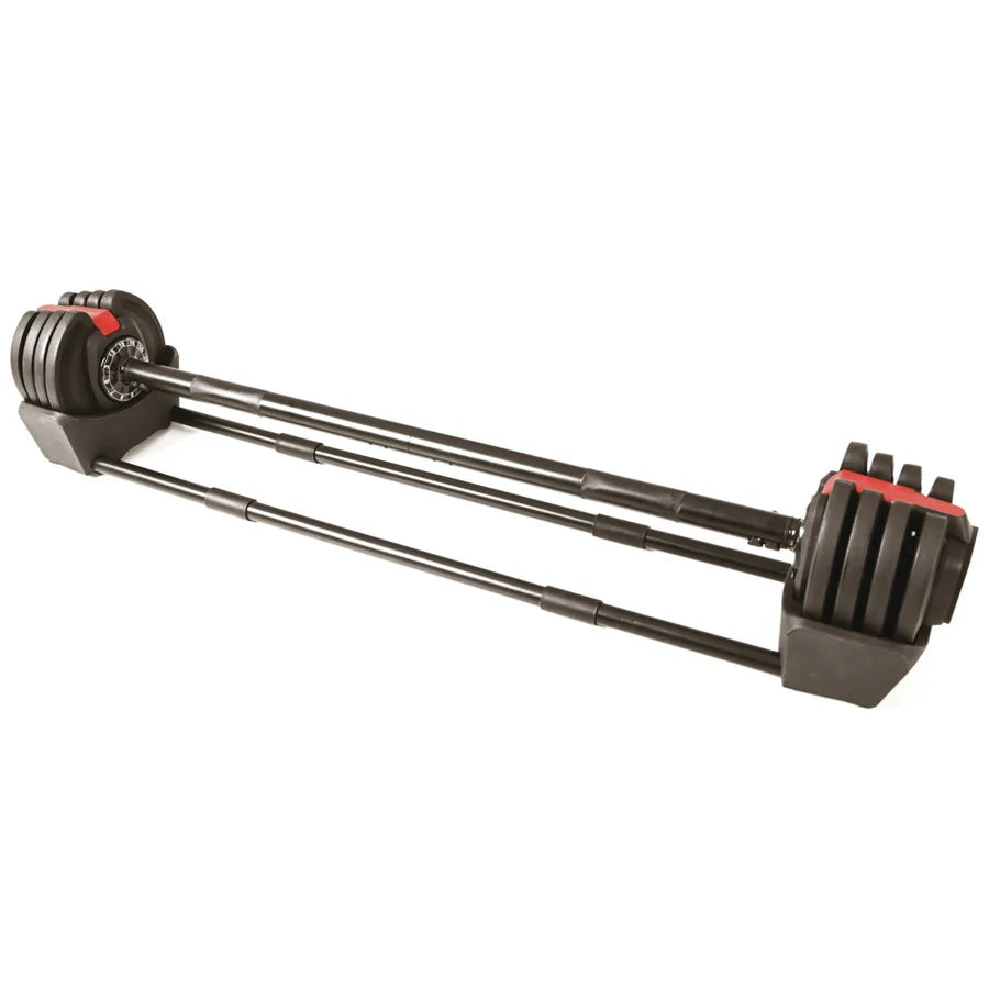 Toorx Set 3 in 1 composto da manubrio, bilanciere, 2 kettlebell a carico regolabile con selezionatore MBKCR-18