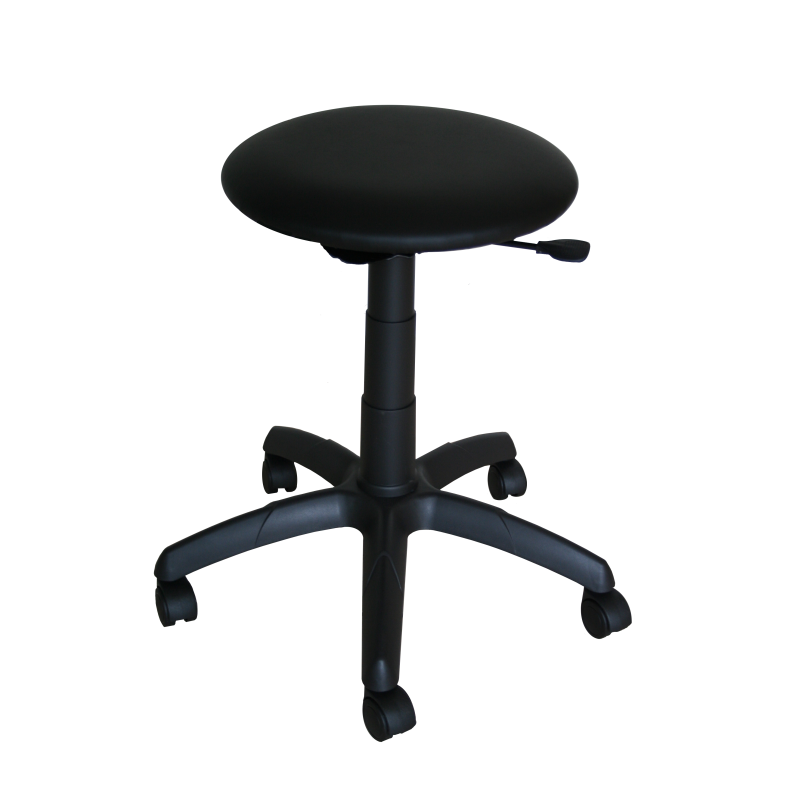 Sgabello girevole imbottito con sedile regolabile e ruote Art I920