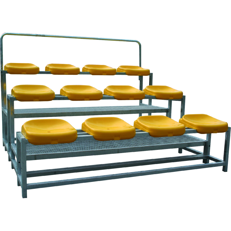 Tribuna Spettatori posti 12 Art. S 100 Tribunetta in acciaio zincato LUNGHEZZA MT 2,00