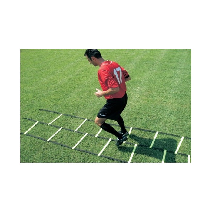 Scaletta Doppia Speed Ladder per allenamento calcio e Functiona Training  art.F749-I , con clip giunzione mt 6,12 riquadri