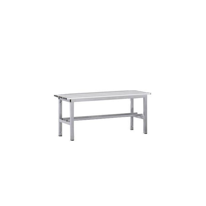 Panchina spogliatoio solo seduta in alluminio anodizzato ART.8600 sez.30x30mm 1m