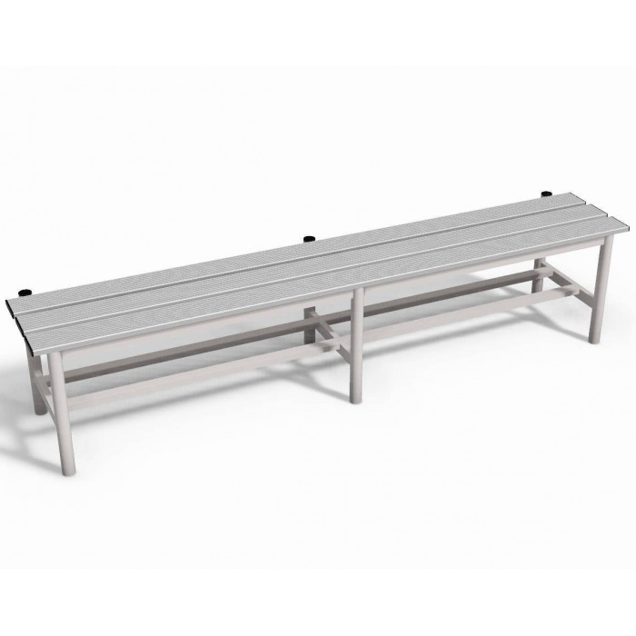 Panca Alluminio Art 8751 sez D40mm doghe alluminio anodizzato 2m solo seduta