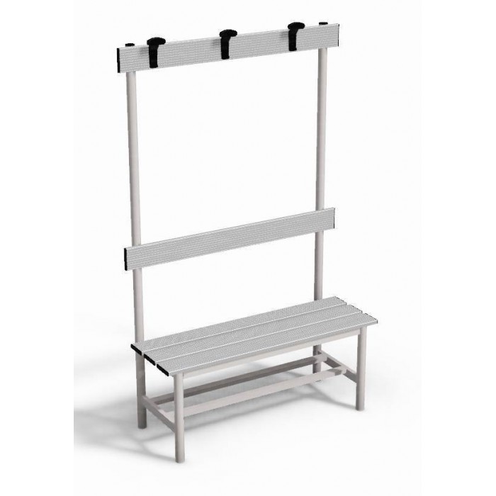 Panca in Alluminio 1m Art 8754 seduta schienale appendiabiti