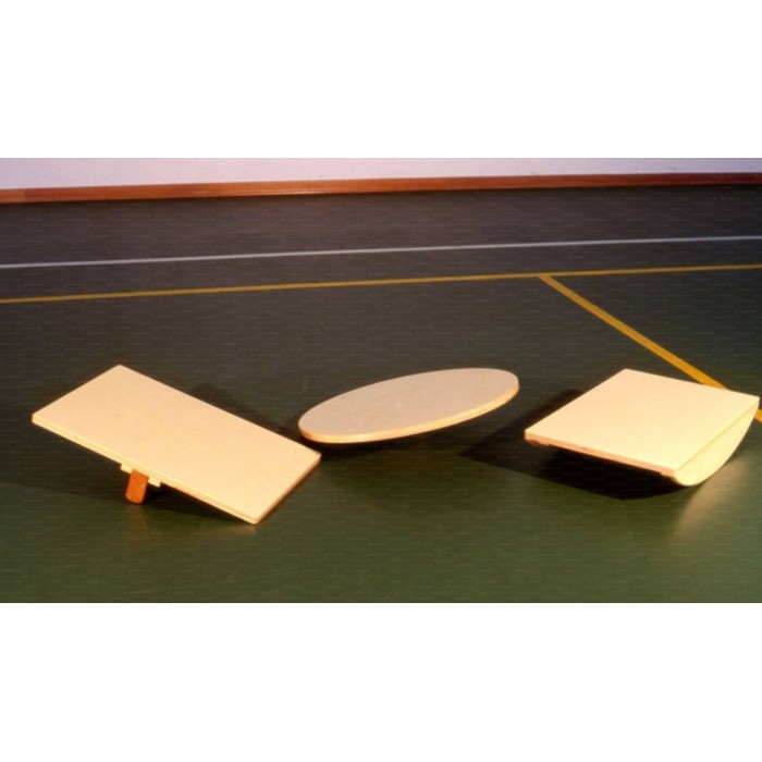 Tavoletta propriocettiva in legno rettangolare 60x40cm con traversino Art 9303