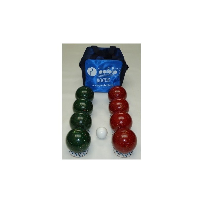 BOCCE MODELLO Mini Game MIX 1 80 mm composto da 4 bocce rosso+4 verde+ pallino 50mm + borsa