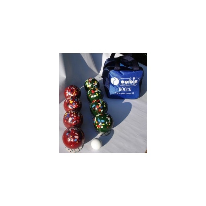 BOCCE MODELLO Mini Game MIX 3 , 80 mm composto da 4 bocce rosso+4 verde+ pallino 50mm + borsa