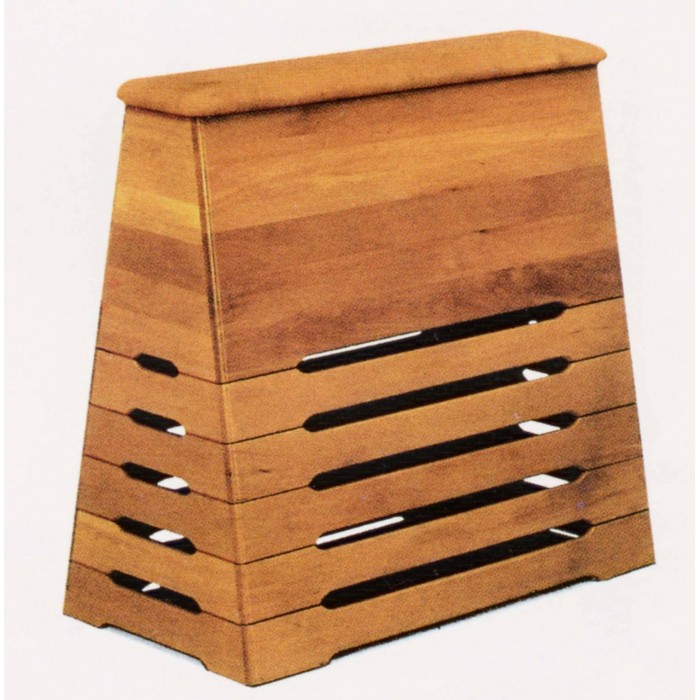 Plinto cassoni in legno piano in cuoio sintetico cm 120x75, h cm 120 ART.1603