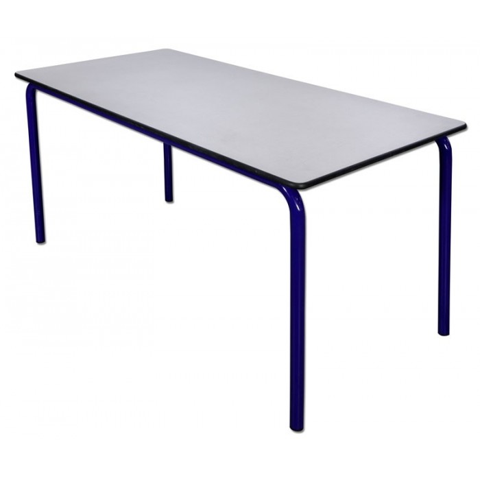 Tavolo per giuria con struttura di acciaio verniciato e piano di legno, dimensioni cm 160x80x76 Art. S04256