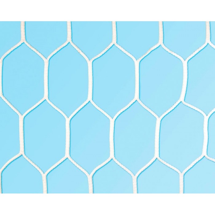 Coppia reti calcio regolamentari in nylon diametro mm 6 maglia esagonale Art. S04358