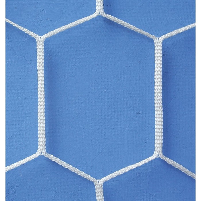Coppia reti calcio regolamentari in polipropilene diametro mm 4 maglia esagonale Art. S04362
