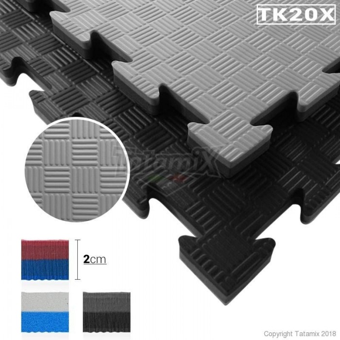 Tatami TK20X Ad Incastro 2cm Grigio-Nero Quantità Minima Per La Vendita 6 Moduli