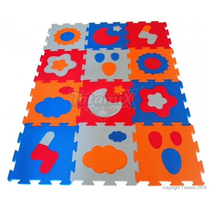 Tatami Puzzle Kids LC613S cm 62x62x1,3 FORMATO GRANDE Colori Tenui