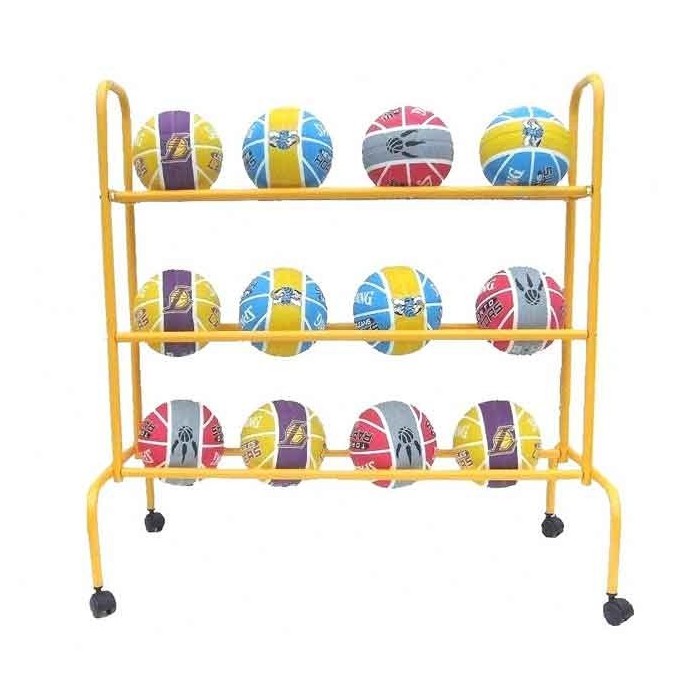 Carrello espositore per palloni in acciaio verniciato mobile su ruote Art. S05658