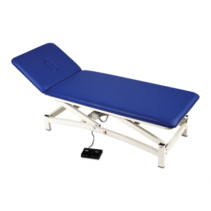 Lettino per massaggi a due segmenti imbottiti e rivestiti in similpelle regolabili elettricamente S07123