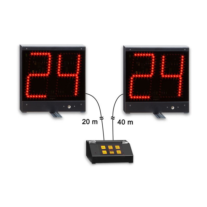 Tabelloni elettronici visualizzatori 24 secondi KIT24s Art.270 - KIT24s Coppia 24s + console