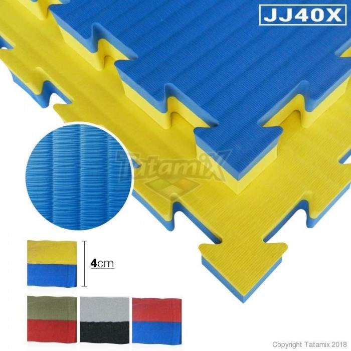 Tatami Incastro Judo JJ40X Eccellent Eva 100x100x4cm JJ40X-GB Giallo-Blu Quantità Minima Per La Vendita 4 Moduli
