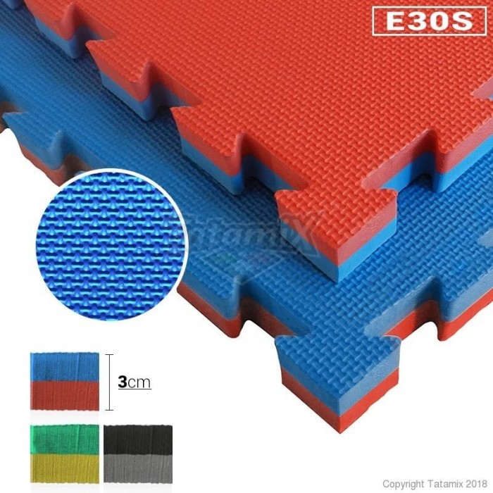 Tatami E30S Multidiscipline Eva Rosso-Blu 100x100x3cm Quantità Minima Per La Vendita 9 Moduli