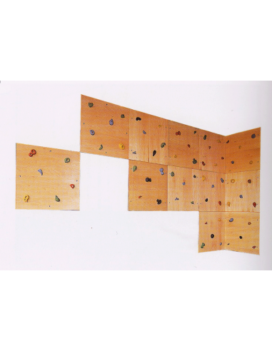 Sistema di arrampicata da fissare a muro nr 12 pannelli di legno S00796