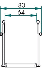Parallela Standard 3 metri Regolabile in altezza con sistema telscopico (DICO - Dichiarazioni di conformità EU)