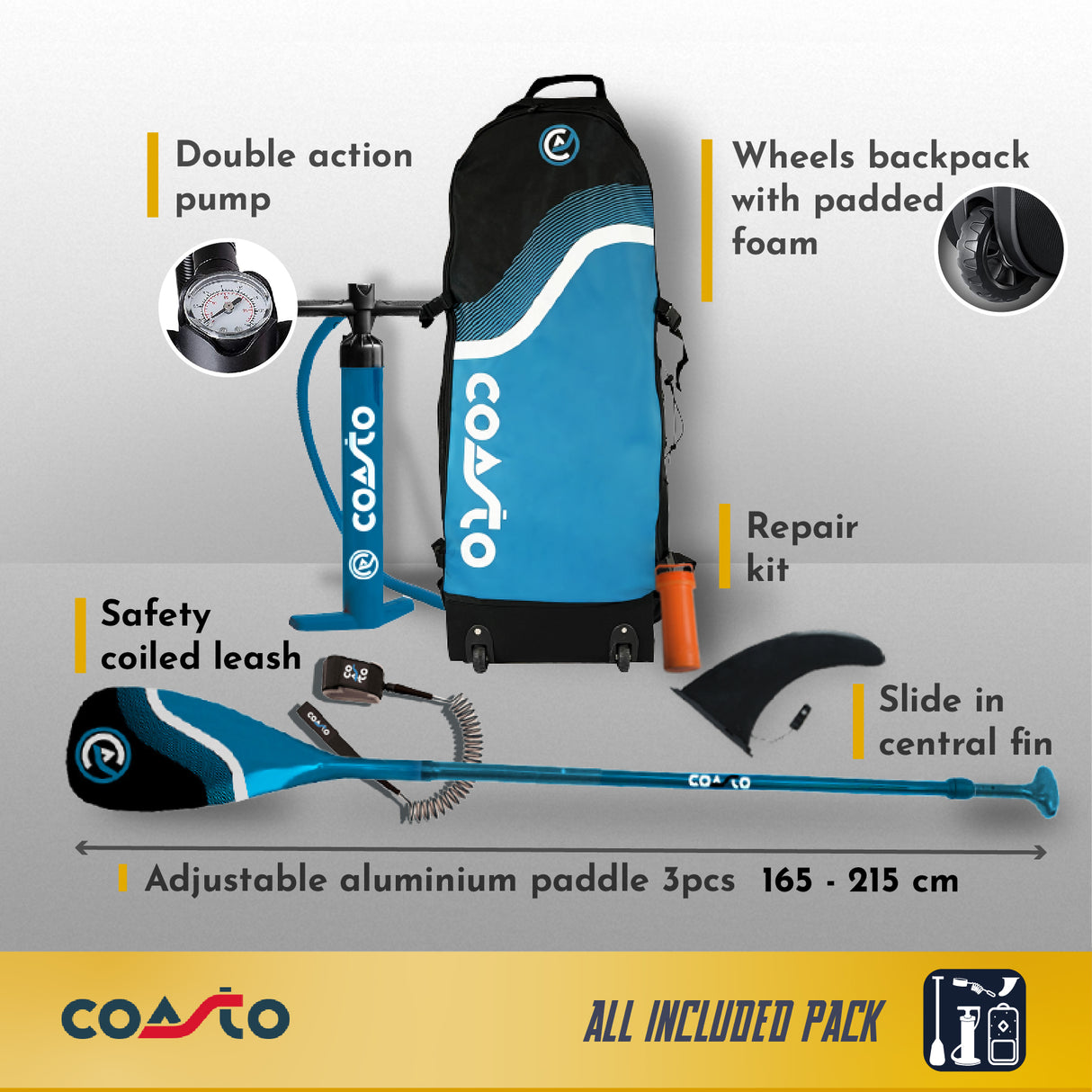 Tavola da SUP / PADDLEBOARD Coasto Argo 11' Sport Nauticocod. PB-CARG110B