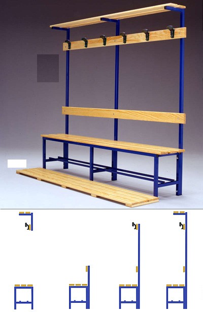 Panchina 2m Completa LUXURY Doghe Legno