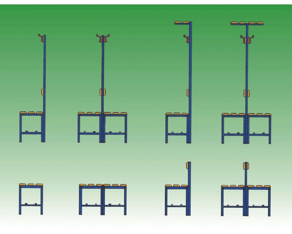 Panchina 1m Seduta Schienale Appendiabiti Art. S865-1 Blu