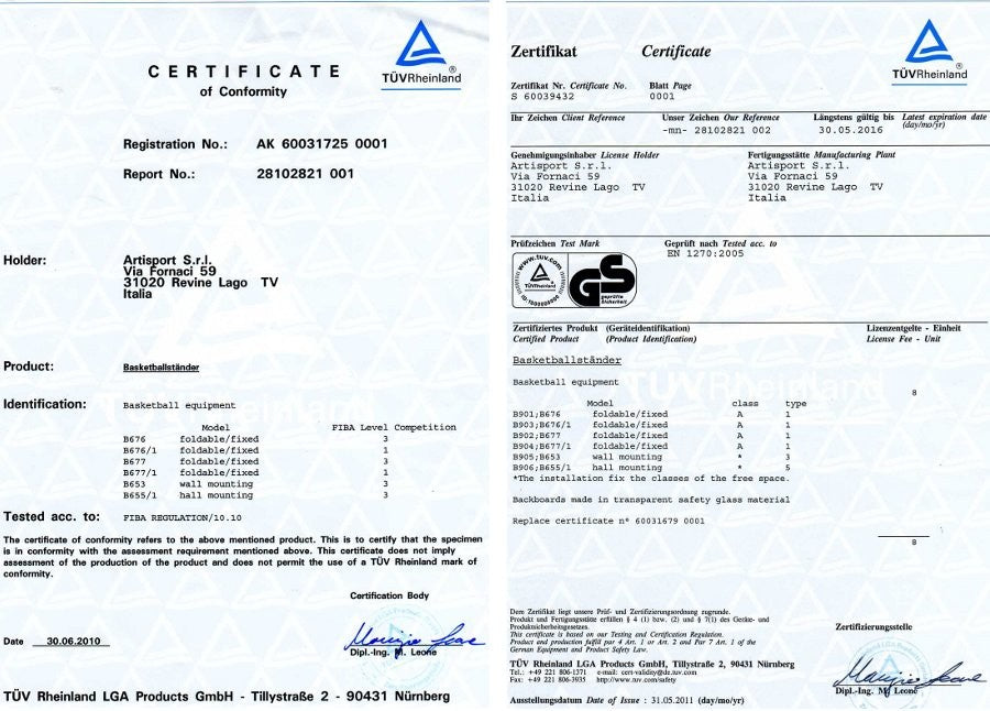 Coppia porte pallamano in tubo di acciaio trasportabili m3x2 Certificata UNI EN 749