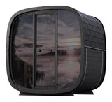 Sauna a vapore Onyxia Cube Thermowood di Holl Cod. HL-SSBLK160-FWBG