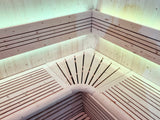 Sauna a vapore Finlandese mod. UTOPIA 4 posti Pacchetto completo 6kW stufa e pietre comprese  HL-UTA04PK  prezzo a richiesta