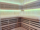 Sauna a vapore Finlandese mod. UTOPIA 4 posti Pacchetto completo 6kW stufa e pietre comprese  HL-UTA04PK  prezzo a richiesta