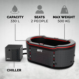 Netspa UFC IceBath Duo - Kit di raffreddamento 3-40°C Sauna Caldo / Freddo