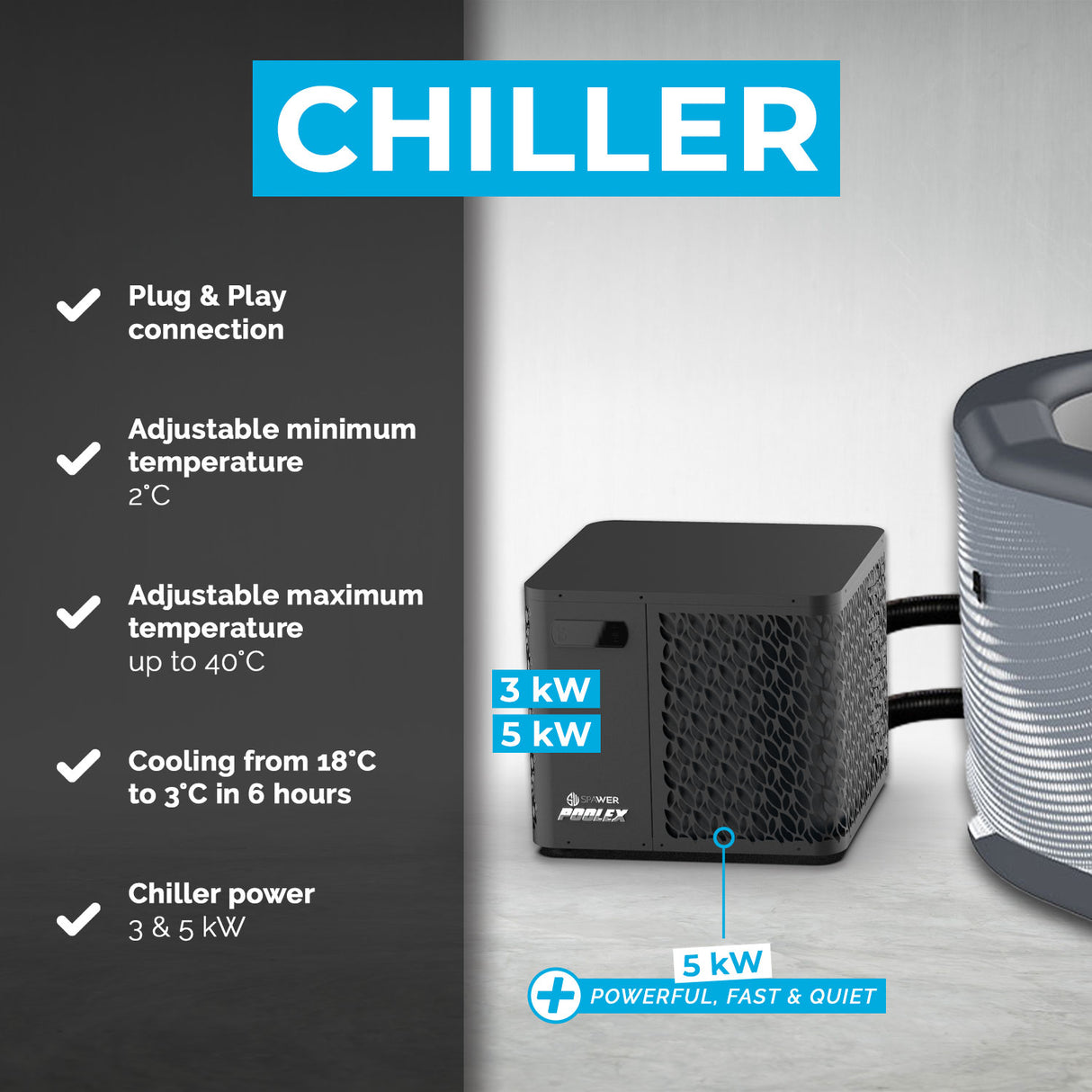 NetSpa Järvi Kit refrigerante per vasca di ghiaccio incluso 3-40°C  Wellness