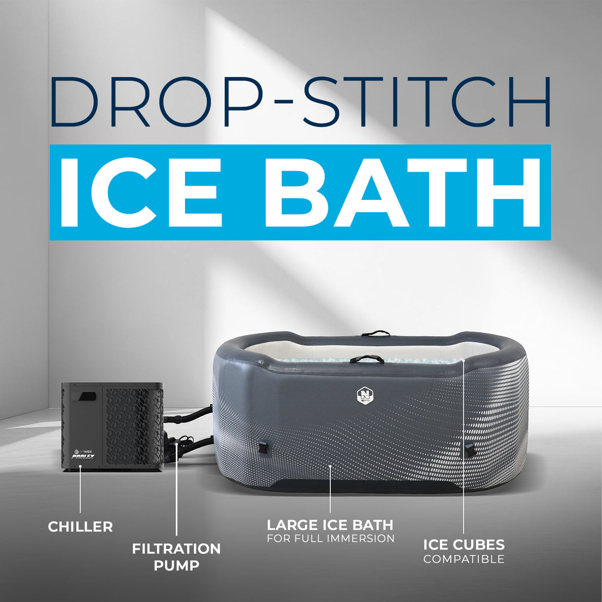 NetSpa Järvi Kit refrigerante per vasca di ghiaccio incluso 3-40°C  Wellness
