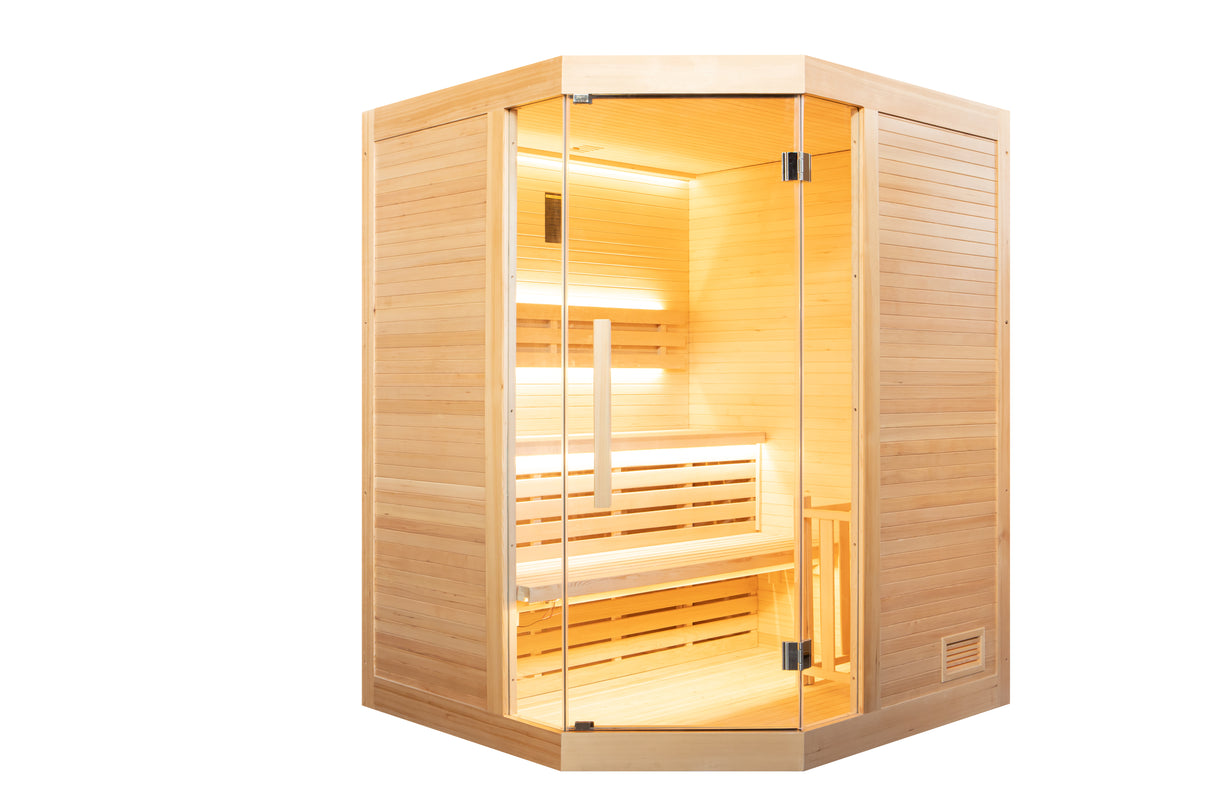 Sense Angular Sauna tradizionale a 3 posti STUFA DA 4.5kw DISPONIBILE DAL 08/06/2026 COD. SN-SENSE-3CPK