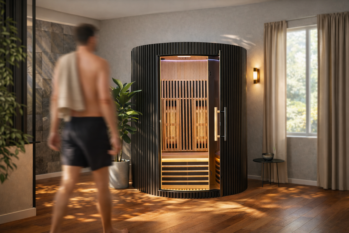 Sauna a infrarossi MOON, 2 posti, colore NERO, LUNA HL-MOON2-BLK Costo, Spedizione e Preventivo su richiesta!  Disponibile dal 04/06/2026