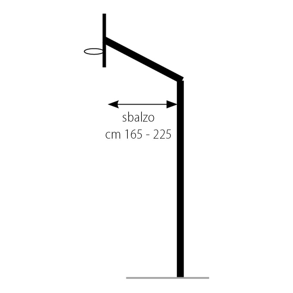 Impianto basket monotubo zincato a caldo sbalzo 225cm a paio Art 2426