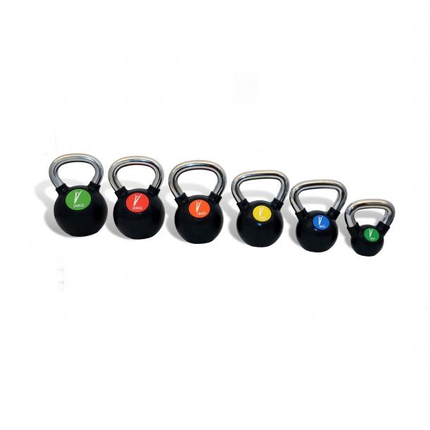 Kettlebell gommata con impugnatura cromata 4 Kg Art 0634-4