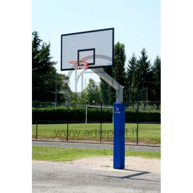 Impianto basket monotubolare standard con piastra ART. B654S  ELIMINATO