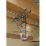 Impianto basket sollevabile a soffitto retrattile plexiglass Art. B906 h 9-11m