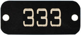 TARGHETTE IN ALLUMINIO NUMERATE PER SEDUTE OM dimensione 48x18 mm.