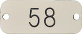 TARGHETTE IN ALLUMINIO NUMERATE PER SEDUTE OM dimensione 48x18 mm.